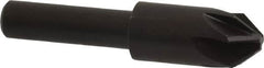 Keo - 3/8" Head Diam, 1/4" Shank Diam, 6 Flute 82° High Speed Steel Countersink - Bright Finish, 1-3/4" OAL, Single End, Straight Shank, Right Hand Cut - Benchmark Tooling