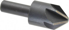 Keo - 1" Head Diam, 1/2" Shank Diam, 6 Flute 82° High Speed Steel Countersink - Bright Finish, 2-3/4" OAL, Single End, Straight Shank, Right Hand Cut - Benchmark Tooling