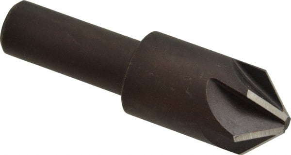 Keo - 3/4" Head Diam, 1/2" Shank Diam, 6 Flute 90° High Speed Steel Countersink - Benchmark Tooling