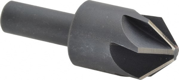 Keo - 1" Head Diam, 1/2" Shank Diam, 6 Flute 90° High Speed Steel Countersink - Benchmark Tooling
