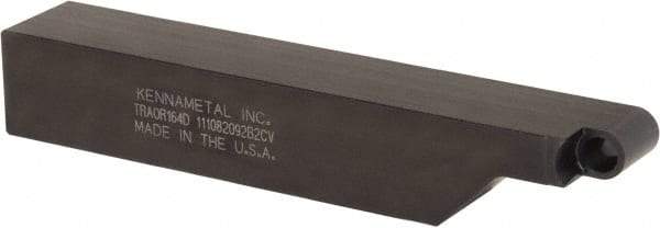 Kennametal - TRAO, Right Hand Cut, 1" Shank Height x 1" Shank Width, Neutral Rake Indexable Turning Toolholder - 6" OAL, RC..46 Insert Compatibility, Series K-Lock - Benchmark Tooling