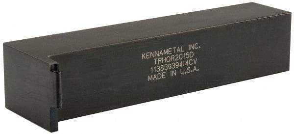 Kennametal - TRHO, Right Hand Cut, 1-1/4" Shank Height x 1-1/4" Shank Width, Neutral Rake Indexable Turning Toolholder - 6" OAL, RC..152 Insert Compatibility, Series K-Lock - Benchmark Tooling