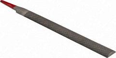 Simonds File - 6" Long, Second Cut, Half Round American-Pattern File - Double Cut, Tang - Benchmark Tooling