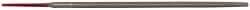 Simonds File - 6" Long, Second Cut, Round American-Pattern File - Double Cut, Tang - Benchmark Tooling