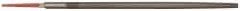 Simonds File - 8" Long, Second Cut, Round American-Pattern File - Double Cut, Tang - Benchmark Tooling