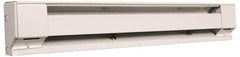 Marley - 48" Long, 277 Volt, 1000 Watt, 3413 BTU, Electric Baseboard Heater - Copper Element, Aluminum Fins, White - Benchmark Tooling