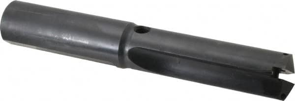 Allied Machine and Engineering - Series 2.5, 1-3/16 to 1-3/8" Diam, 1-1/4" Diam Straight Shank, Straight Flute Spade Drill - 3-3/8" Max Depth, 4-41/64" Body Length, 8" OAL, Short Length, Through Coolant - Benchmark Tooling