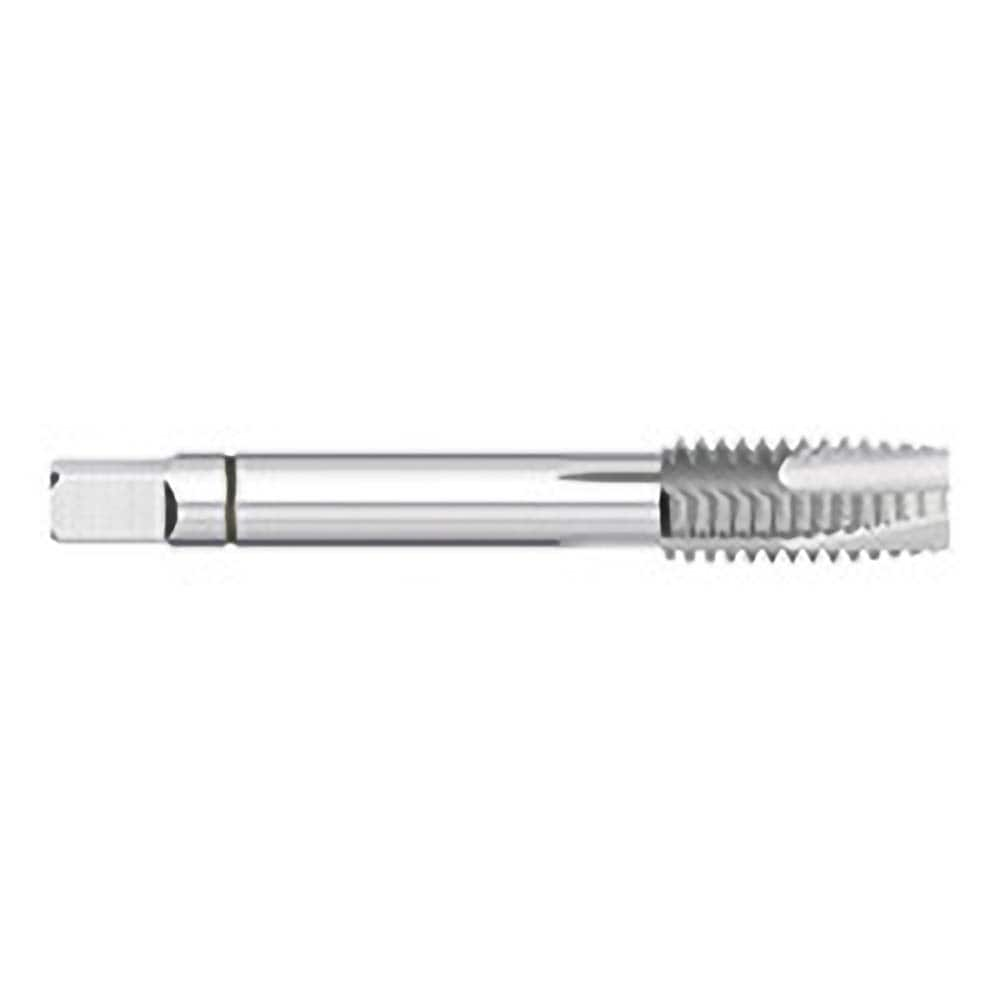 Spiral Point Tap: 5/8-11, UNC, 4 Flutes, Plug, 2B, Powdered Metal, Uncoated 1″ Thread Length, 3-13/16″ OAL, Right Hand, H6, Series 772