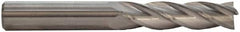 M.A. Ford - 7/16", 1-3/4" LOC, 7/16" Shank Diam, 4" OAL, 4 Flute, Solid Carbide Square End Mill - Single End, TiN Finish, Spiral Flute, 30° Helix, Centercutting, Right Hand Cut, Right Hand Flute - Benchmark Tooling