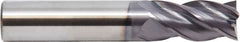 M.A. Ford - 3/4", 3/4" LOC, 3/4" Shank Diam, 3" OAL, 4 Flute, Solid Carbide Square End Mill - Single End, ALtima Finish, Spiral Flute, 35/38° Helix, Centercutting, Right Hand Cut, Right Hand Flute - Benchmark Tooling