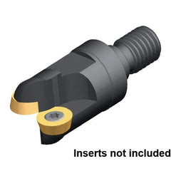 Kennametal - 25mm Cutting Diam, 63/64" Max Depth of Cut, Modular Connection Indexable Copy End Mill - 2 Inserts, RD.X 1003.. Insert - Benchmark Tooling