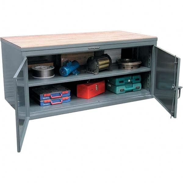 Strong Hold - Stationary Work Benches, Tables Type: Work Bench Top Material: Maple work surface 1-3/4" thick - Benchmark Tooling