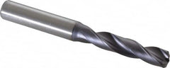 Kennametal - 8.60044mm 140° Spiral Flute Solid Carbide Screw Machine Drill Bit - Right Hand Cut, 47mm Flute Length, 89mm OAL, Standard Point, Straight Shank - Benchmark Tooling