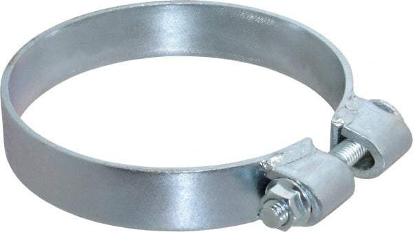 Made in USA - 5.17" ID, Steel Zinc Plated BCE Band Style Clamp - 0.12" Thick, 5" Hose - Benchmark Tooling