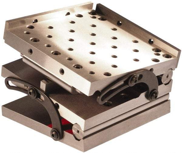 Suburban Tool - 12" Long x 12" Wide x 4-3/16" High, Compound Precision Steel Sine Plate - Square to within 0.0003", 0.0002 (C1), 0.0002 (C2)" Tolerance, 3/8-16 Hole - Benchmark Tooling