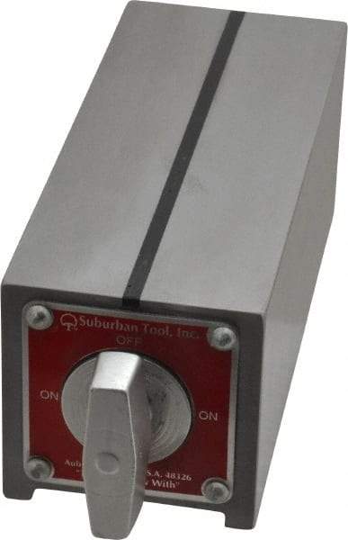 Suburban Tool - Standard Pole Rectangular Permanent Magnetic Block Chuck - 5" Long x 2" Wide x 2" High, Alnico - Benchmark Tooling