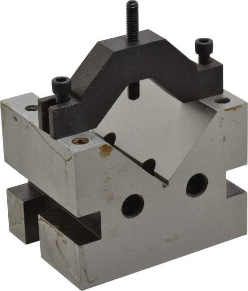 Suburban Tool - 2-7/8" Max Capacity, 90° Angle, Hardened Steel V-Block - 4" Long x 3" Wide x 3" High, Sold as Individual - Benchmark Tooling