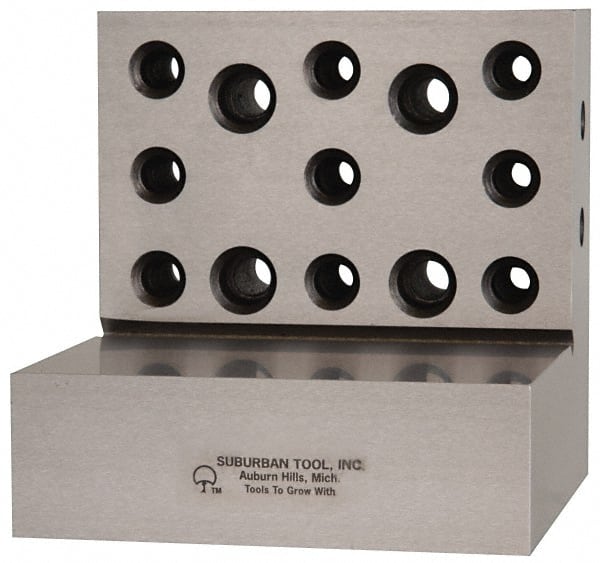 Suburban Tool - 4" Wide x 4" Deep x 4" High Steel Precision-Ground Angle Plate - Benchmark Tooling