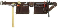 CLC - 29 to 46" Waist Tool Belt - 12 Pocket, 2" Wide, Brown, Leather - Benchmark Tooling