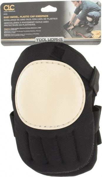 CLC - Size Universal, Hook & Loop Straps, Hard Protective Cap, Knee Pad - Foam Padding, Black, 2 Straps, Hard Plastic Cover - Benchmark Tooling