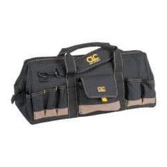 CLC - 32 Pocket Brown & Green Polyester Tool Bag - 24" Wide x 11" Deep x 12" High - Benchmark Tooling