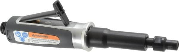 Ingersoll-Rand - 1/4" Collet, Straight Handle, Straight Air Die Grinder - 25,000 RPM, Rear Exhaust, 33 CFM, 0.3 hp, 620 kPa, 1/4 NPT - Benchmark Tooling