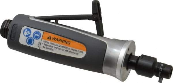 Ingersoll-Rand - 1/4" Collet, Straight Handle, Straight Air Die Grinder - 30,000 RPM, Rear Exhaust, 30 CFM, 0.3 hp, 620 kPa, 1/4 NPT - Benchmark Tooling