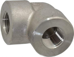 Value Collection - 1/2" Grade 304/304L Stainless Steel Pipe 90° Elbow - FNPT x FNPT End Connections, 3,000 psi - Benchmark Tooling