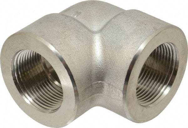 Value Collection - 1-1/4" Grade 304/304L Stainless Steel Pipe 90° Elbow - FNPT x FNPT End Connections, 3,000 psi - Benchmark Tooling