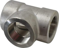 Value Collection - 2" Grade 304/304L Stainless Steel Pipe Tee - FNPT x FNPT x FNPT End Connections, 3,000 psi - Benchmark Tooling