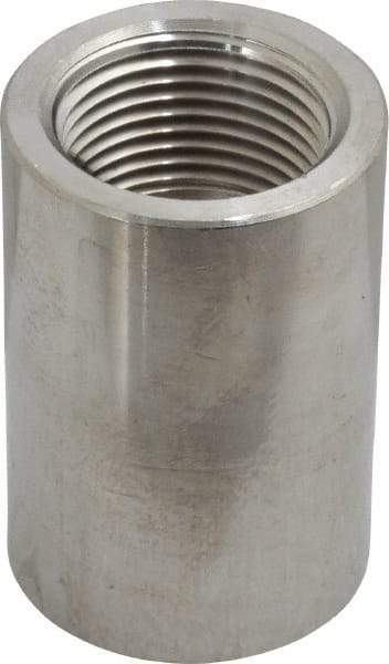 Merit Brass - 3/4" Grade 304/304L Stainless Steel Pipe Coupling - FNPT x FNPT End Connections, 3,000 psi - Benchmark Tooling