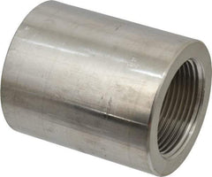 Merit Brass - 1-1/4" Grade 304/304L Stainless Steel Pipe Coupling - FNPT x FNPT End Connections, 3,000 psi - Benchmark Tooling