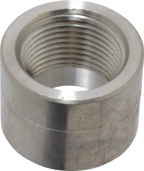 Merit Brass - 3/4" Grade 304/304L Stainless Steel Pipe Half Coupling - FNPT End Connections, 3,000 psi - Benchmark Tooling