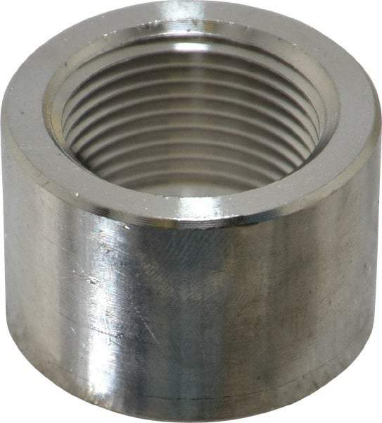 Merit Brass - 1" Grade 304/304L Stainless Steel Pipe Half Coupling - FNPT End Connections, 3,000 psi - Benchmark Tooling
