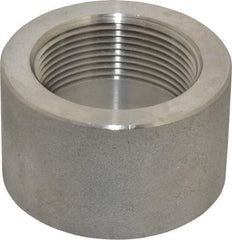 Merit Brass - 1-1/2" Grade 304/304L Stainless Steel Pipe Half Coupling - FNPT End Connections, 3,000 psi - Benchmark Tooling