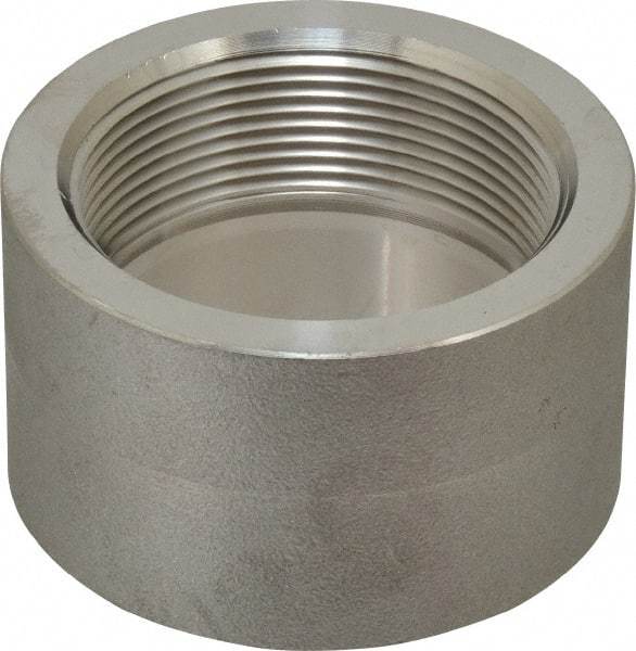 Merit Brass - 2" Grade 304/304L Stainless Steel Pipe Half Coupling - FNPT End Connections, 3,000 psi - Benchmark Tooling