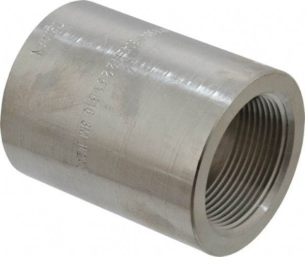 Merit Brass - 1-1/2 x 1" Grade 304/304L Stainless Steel Pipe Reducer Coupling - FNPT x FNPT End Connections, 3,000 psi - Benchmark Tooling