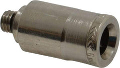 Norgren - 6mm Outside Diam, 10-32 UNF, Nickel Plated Brass Push-to-Connect Tube Male Connector - 260 Max psi, Tube to Male UNF Connection, Nitrile O-Ring - Benchmark Tooling