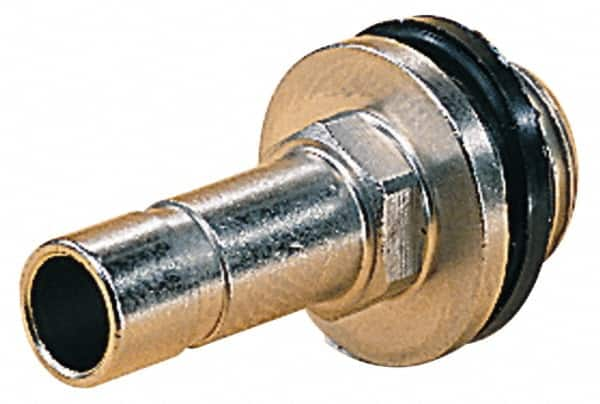 Norgren - 1/4 BSPP Nickel Plated Brass Push-to-Connect Tube Male Stem Connector - 260 Max psi, Stem to Male Connection, Nitrile O-Ring, 0 to 175°F Working Temp - Benchmark Tooling