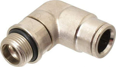 Norgren - 12mm Outside Diam, 3/8 BSPP, Nickel Plated Brass Push-to-Connect Tube Male Swivel Elbow - 260 Max psi, Tube to Male BSPP Connection, Nitrile O-Ring - Benchmark Tooling
