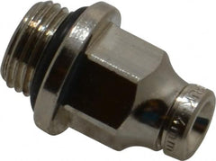 Norgren - 4mm Outside Diam, 1/8 BSPP, Nickel Plated Brass Push-to-Connect Tube Male Connector - 260 Max psi, Tube to Male BSPP Connection, Nitrile O-Ring - Benchmark Tooling