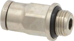 Norgren - 6mm Outside Diam, 1/8 BSPP, Nickel Plated Brass Push-to-Connect Tube Male Connector - 260 Max psi, Tube to Male BSPP Connection, Nitrile O-Ring - Benchmark Tooling