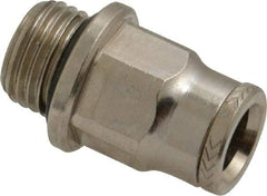 Norgren - 8mm Outside Diam, 1/4 BSPP, Nickel Plated Brass Push-to-Connect Tube Male Connector - 260 Max psi, Tube to Male BSPP Connection, Nitrile O-Ring - Benchmark Tooling