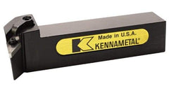 Kennametal - MVUN, Right Hand Cut, 3° Lead Angle, 1-1/4" Shank Height x 1-1/4" Shank Width, Negative Rake Indexable Turning Toolholder - 6" OAL, VN..43. Insert Compatibility, Series Kenloc - Benchmark Tooling