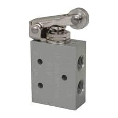 ARO/Ingersoll-Rand - 1/8" NPT Manual Mechanical Valve - 4-Way, 2 Position, Roller Lever/Spring & 0.2 CV Rate - Benchmark Tooling