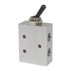 ARO/Ingersoll-Rand - 1/8" NPT Manual Mechanical Valve - 4-Way, 2 Position, Toggle/Manual & 0.2 CV Rate - Benchmark Tooling