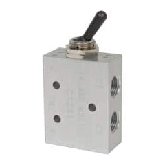 ARO/Ingersoll-Rand - 1/8" NPT Manual Mechanical Valve - 4-Way, 2 Position, Toggle/Manual & 0.2 CV Rate - Benchmark Tooling