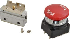 ARO/Ingersoll-Rand - 1/8" NPT Manual Mechanical Valve - 3-Way, 2 Position, Palm Button/Detent & 0.2 CV Rate - Benchmark Tooling