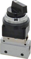 ARO/Ingersoll-Rand - 1/8" NPT Manual Mechanical Valve - 3-Way, 2 Position, Long Selector/Manual & 0.2 CV Rate - Benchmark Tooling