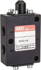 ARO/Ingersoll-Rand - 1/8" NPT Manual Mechanical Valve - 3-Way, 2 Position, Cam Stem/Spring & 0.4 CV Rate - Benchmark Tooling